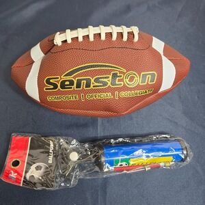 Senston Official Collegiate Football Sz 9/ Premium Composite Leather w/Hand Pump